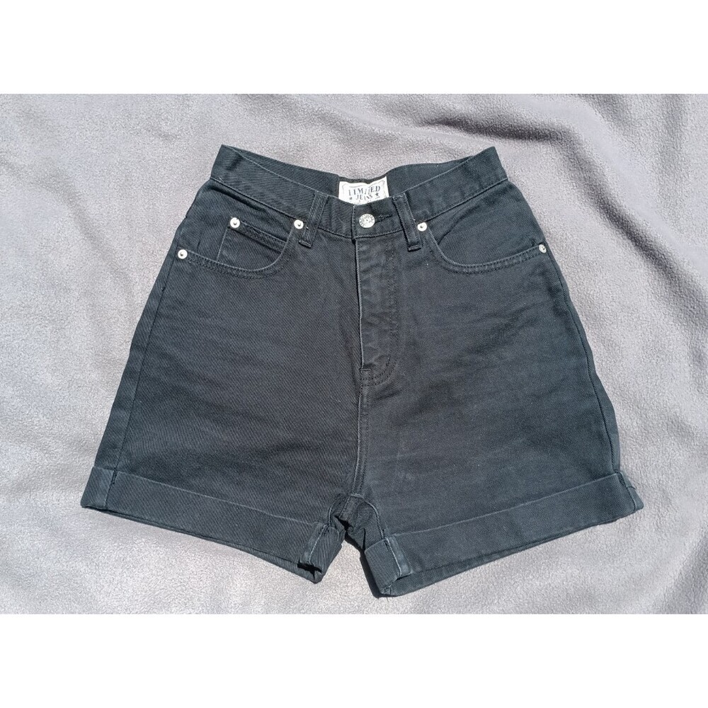Limited Jeans Women’s Size 4 Black High Waist Denim Shorts Vintage 80s 90s Hong